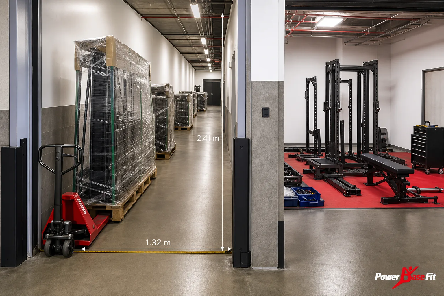 Manufacturer inspection detail for gym equipment installation site readiness