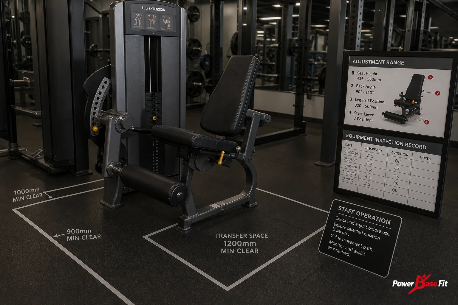 Manufacturer inspection detail for inclusive gym equipment planning