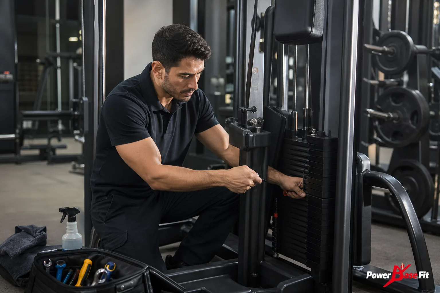 Escena de planificación comercial sobre capacitación equipos de gimnasio