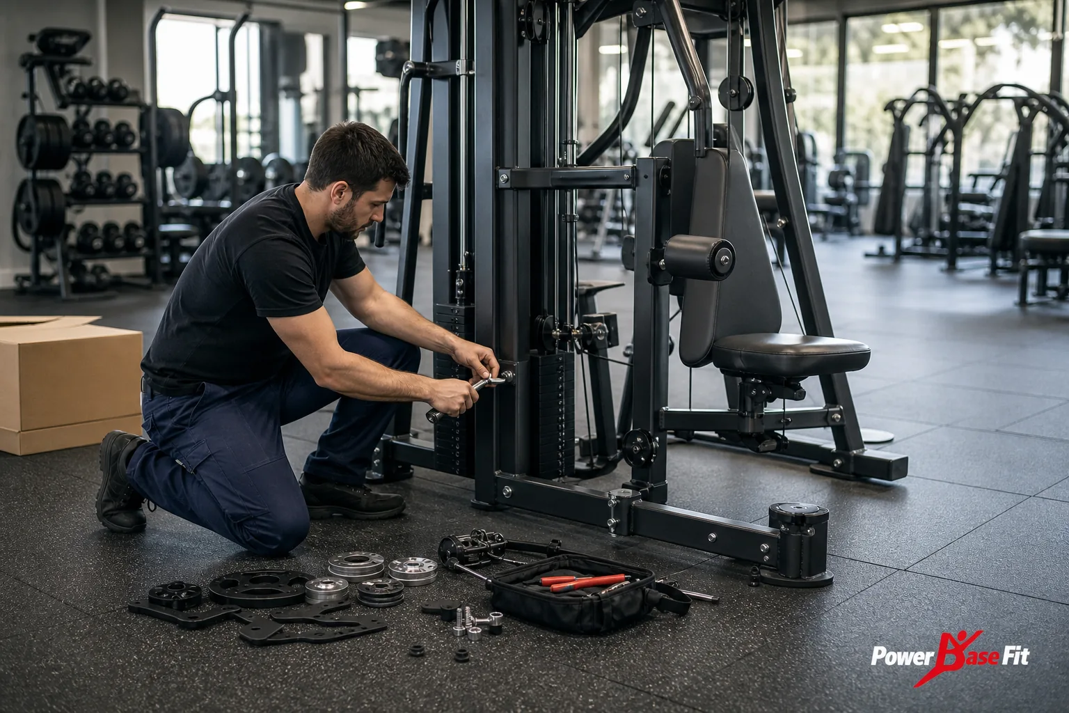 Détail de contrôle fabricant pour garantie matériel fitness professionnel