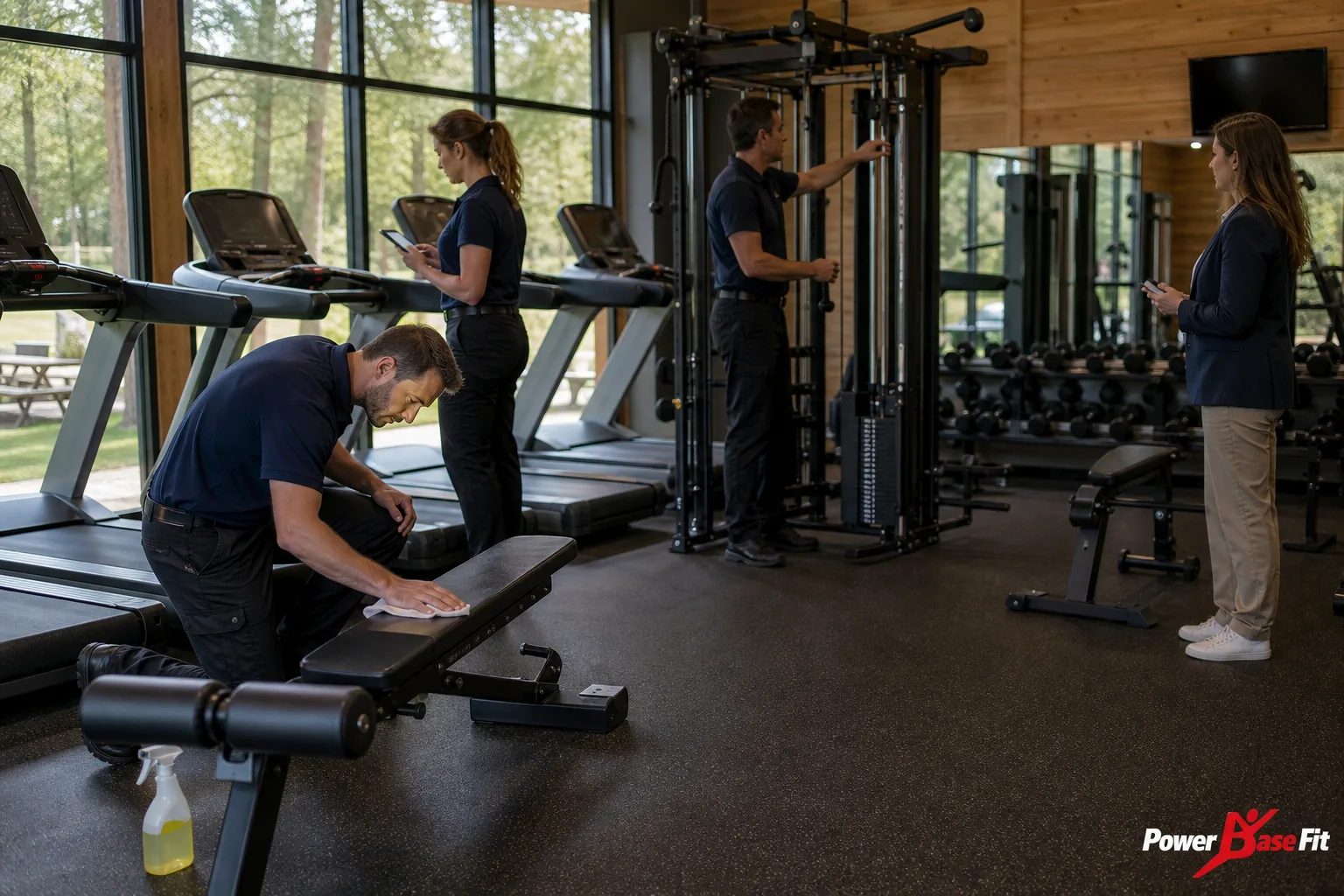 Scène de planification professionnelle pour matériel fitness camping résidence