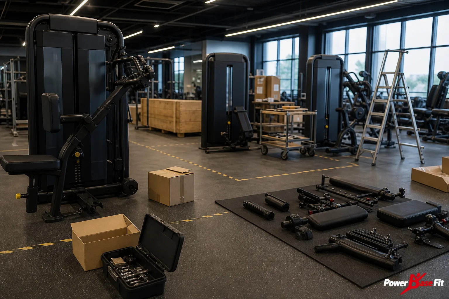 Detalhe de inspeção do fabricante para prazo importação equipamentos academia