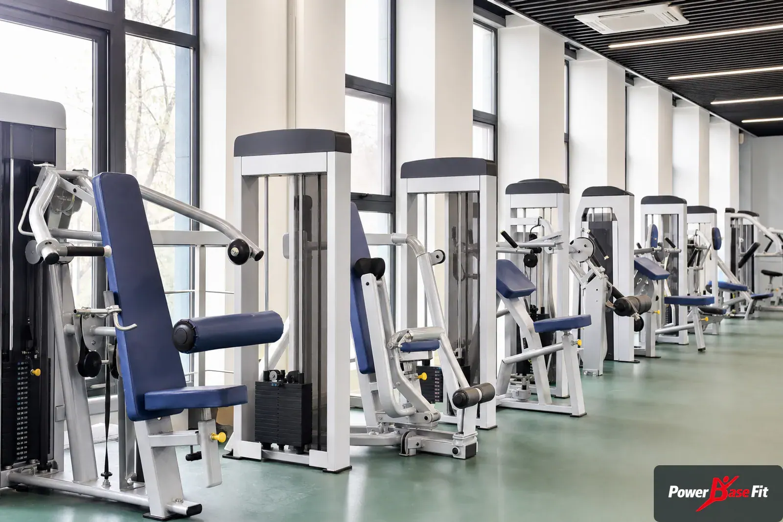 Styrkemaskiner som jämförs av en gymkedjas inköpsteam inför nästa utrustningsorder