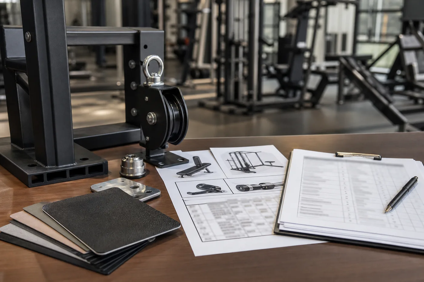 Commercial fitness equipment supplier capability materials and product components
