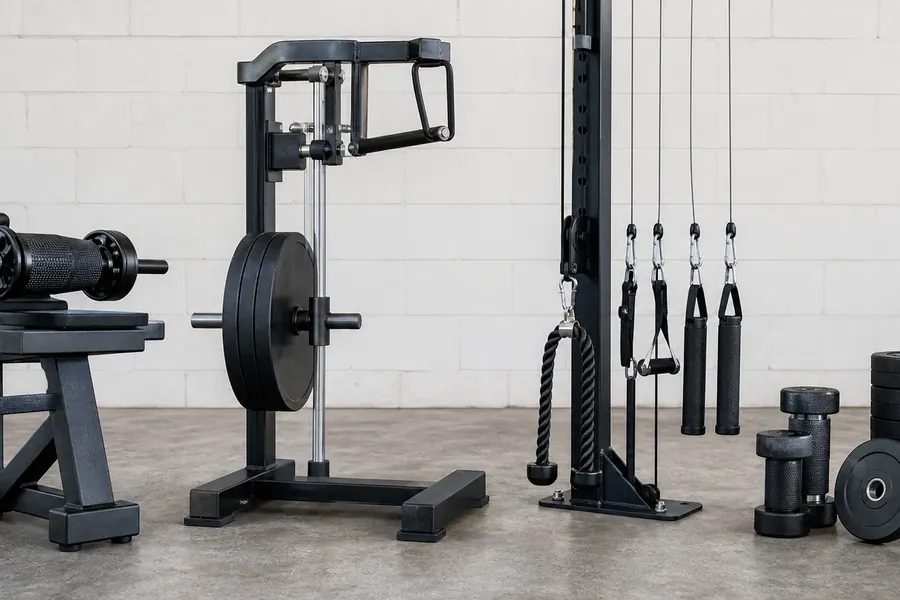 Forearm trainer grip machine cable attachments and free weight grip equipment comparison