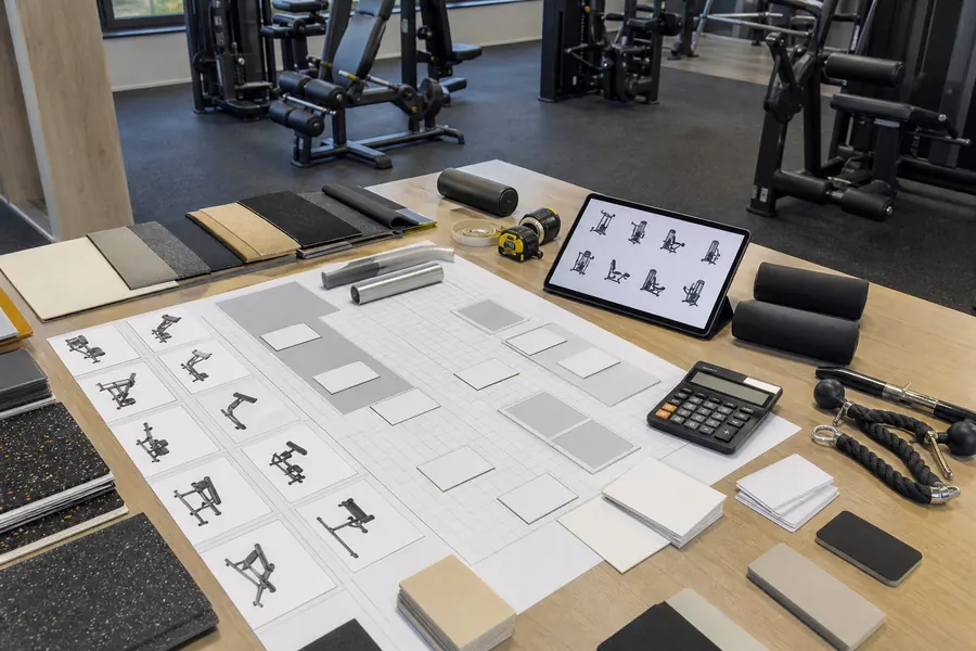 Commercial fitness equipment product line planning table for distributors