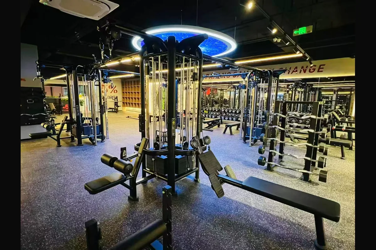 Functional trainer and rack equipment for studio gym