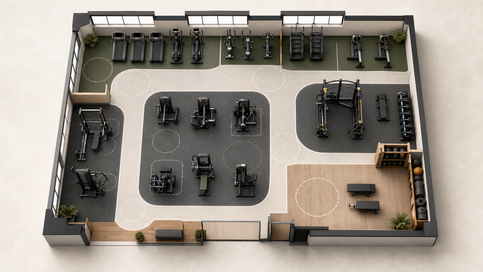Concept illustration for Accessible Community Gym Planning Solution