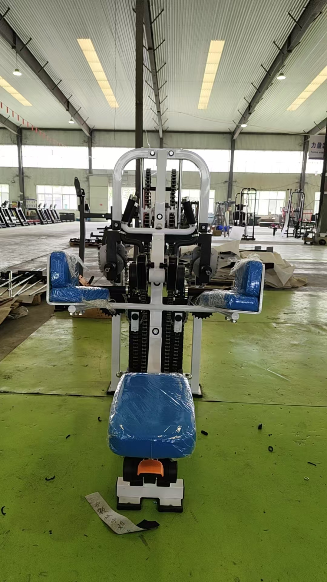 Front view of commercial forearm and grip training machine