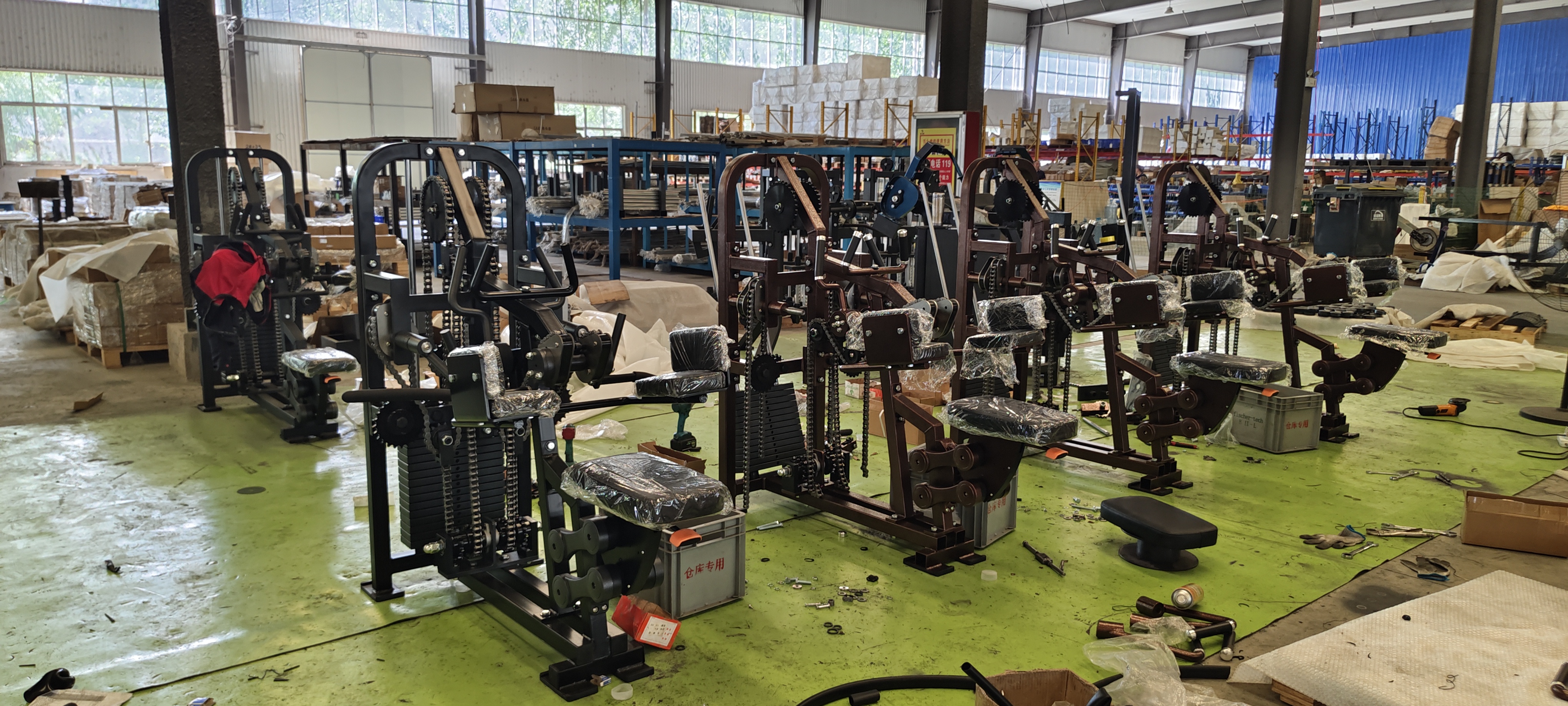 Commercial grip strength machine production line in fitness equipment factory