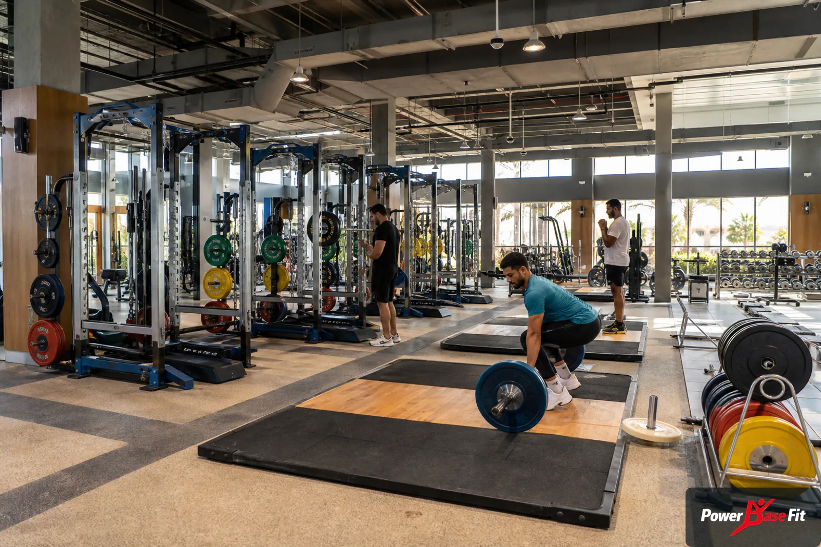 Geschützte Lieferung von Fitnessgeräten in ein Bürogebäude