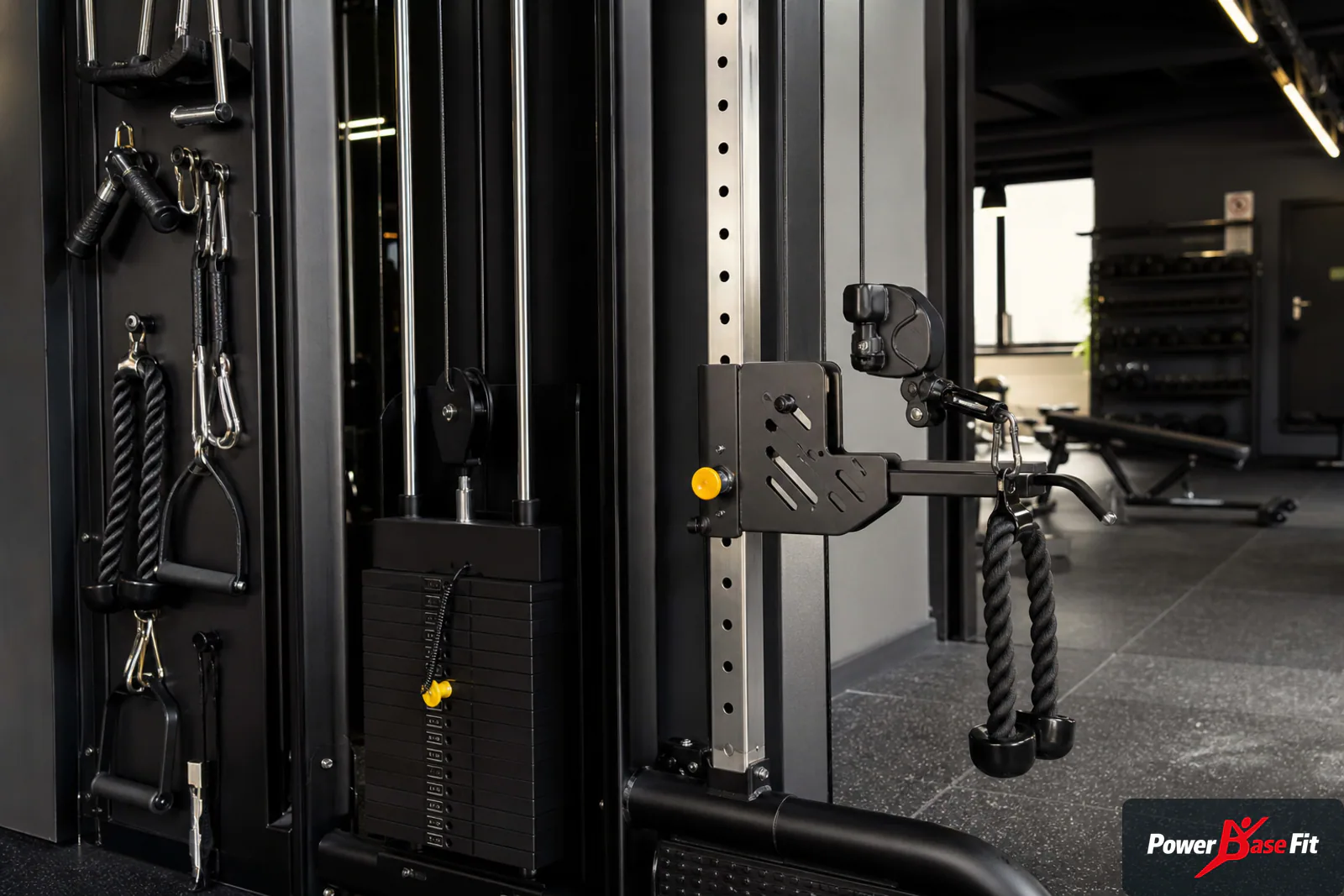 Durable commercial cable equipment and storage detail for remote worker gym procurement