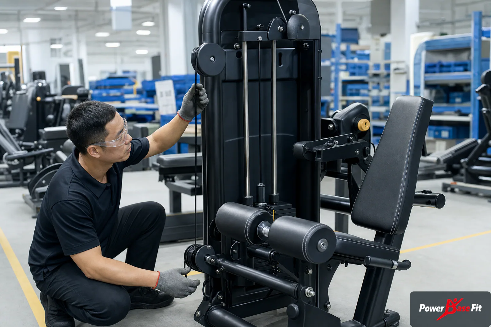 Factory quality inspection of commercial strength equipment for fitness club procurement