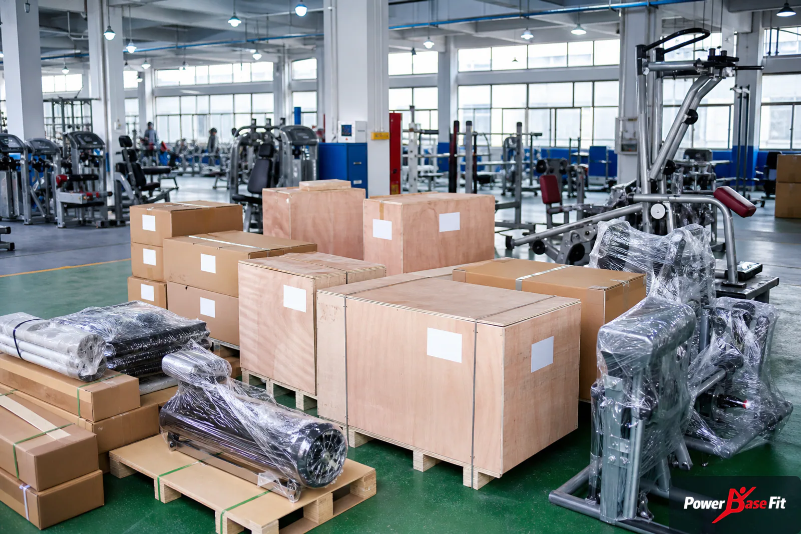 Chuẩn bị container hỗn hợp thiết bị gym cho nhà nhập khẩu