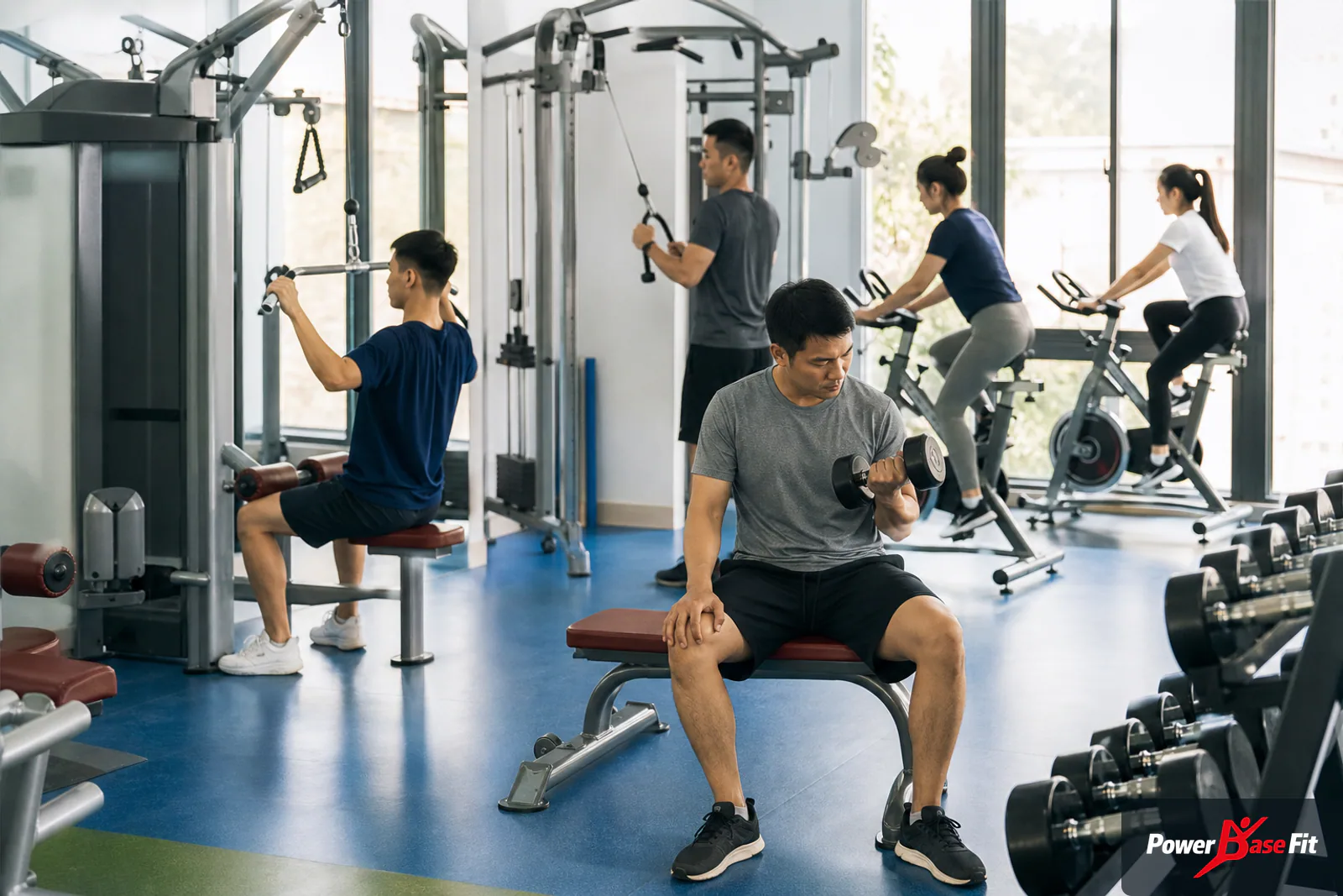 Phòng tập doanh nghiệp khu công nghiệp với thiết bị thương mại bền
